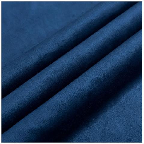 Tenda Oscurante Anelli In Metallo Velluto Blu Scuro 290x245 Cm - Foto 2