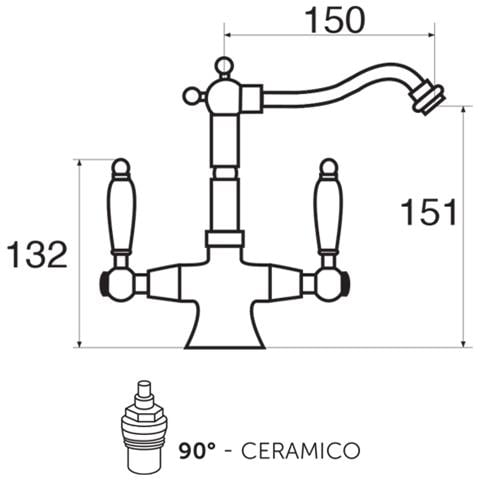 Miscelatore Monoforo Bidet Bocca Antica King Kn35 Ba - Foto 5
