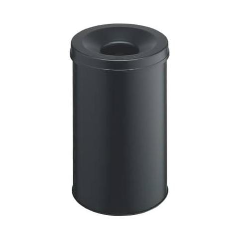 Cestino Gettacarte Safe Acciaio 30 Litri Nero - 330601 - Foto 1