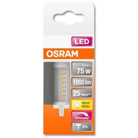 Lampadina Led A Matita 78 Mm - Equivalente A 8,5 W Variabile 75 W R7s - Bianco Caldo - Foto 1