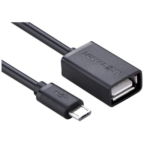 10396 0.12m USB A Micro-USB B Femmina Maschio Nero cavo USB - Foto 1