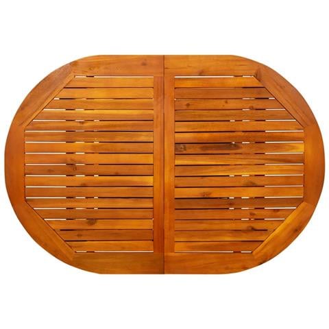 Tavolo Da Pranzo Per Esterni (120-170) x80x75 Cm In Legno Acacia - Foto 9