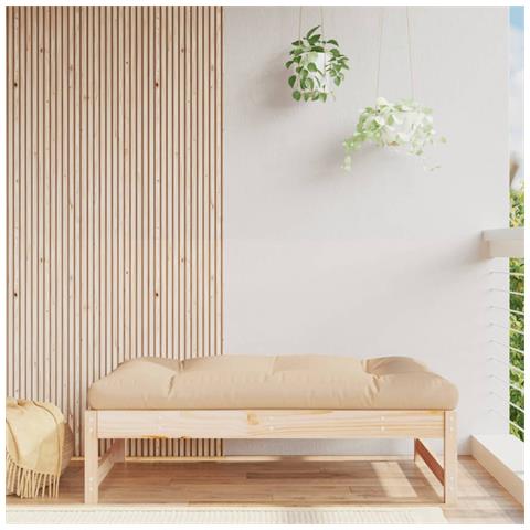 Poggiapiedi Da Giardino 120x80 Cm In Legno Massello Di Pino - Foto 1