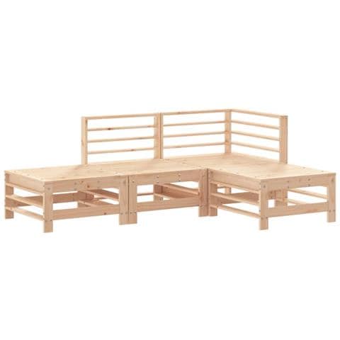 Set Salotto da Giardino 4 pz in Legno Massello di Pino - Foto 2