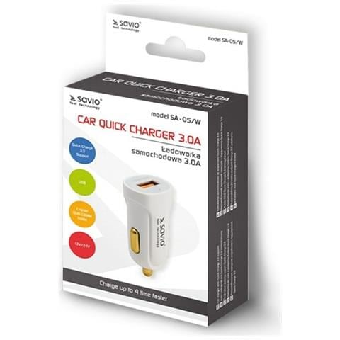 Caricabatterie Per Auto Sa-05/w Bianco Nero - Foto 2
