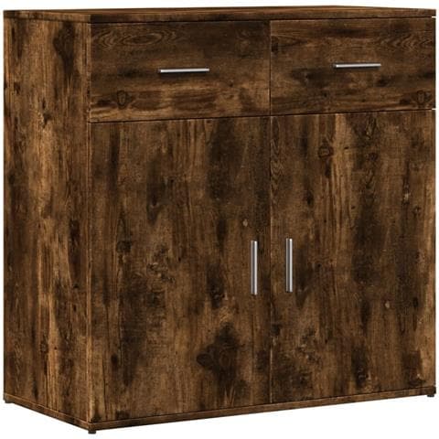 Credenza Rovere Fumo 79x38x80 Cm In Legno Multistrato - Foto 2
