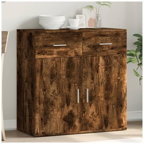Credenza Rovere Fumo 79x38x80 Cm In Legno Multistrato - Foto 1