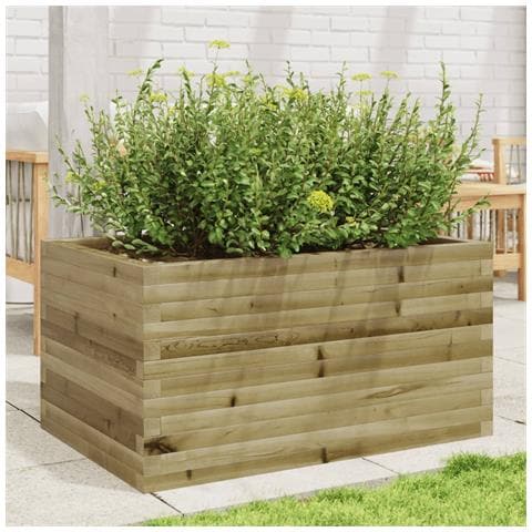Fioriera Da Giardino 90x60x45,5 Cm In Legno Di Pino Impregnato - Foto 1