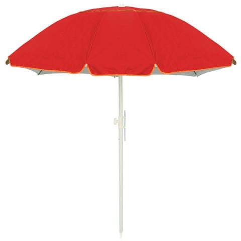Ombrellone Spiaggia Mare Portatile Palo Reclinabile Tinta Unita Modello Caprera Diametro 220 Rosso - Foto 1