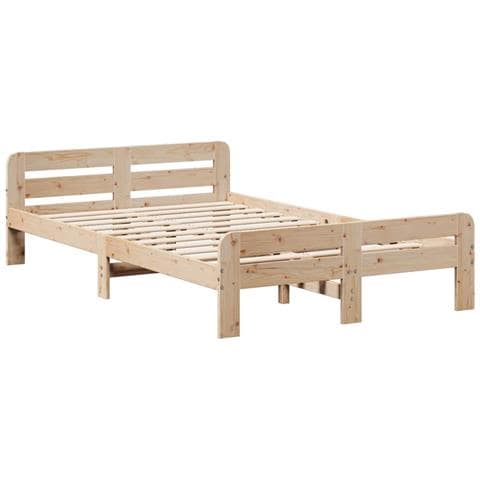 Letto senza Materasso 120x190 cm in Legno Massello di Pino - Foto 10