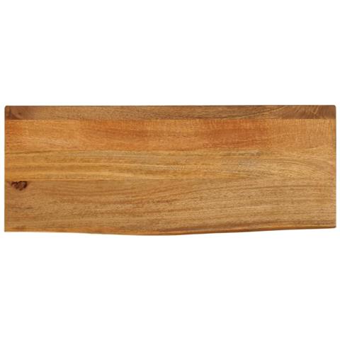 Piano Tavolo Bordi Vivi 80x20x2,5 Cm Legno Massello Di Mango - Foto 1