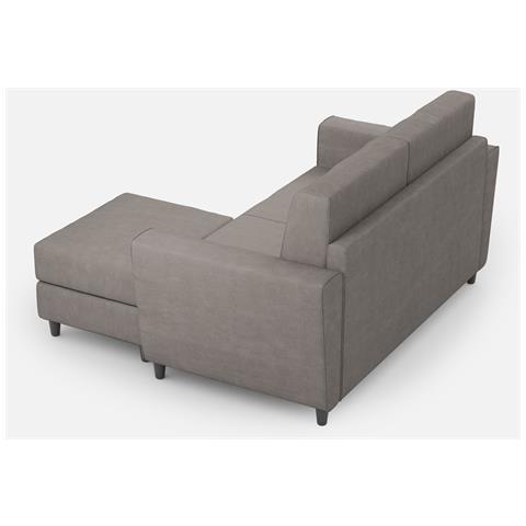 Divano Yasel 2 Posti (due Sedute Da 60cm) + Pouf Misure Esterne L. 152 P. 155 Colore Grigio - Foto 5