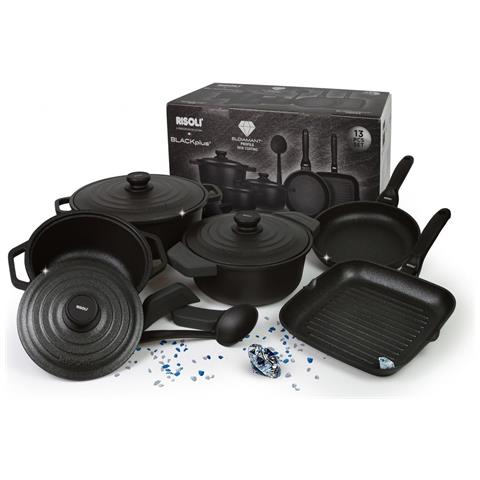 Set Batteria Da Cucina El Diamant - Nero - Alluminio Pressofuso - 36x36x8,5 Cm - Foto 1