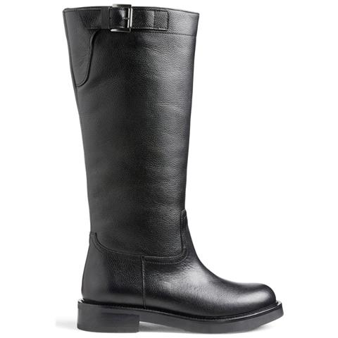 Long Boot Flat Stivali Pelle Scarpe Donna Nero Eu 39, 1-25506-43 003 - Foto 1