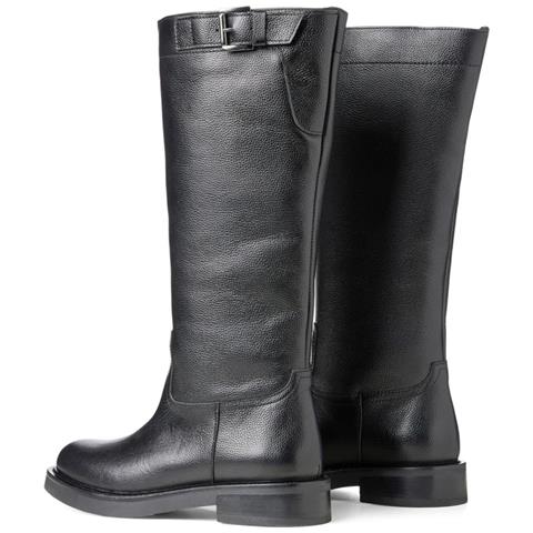 Long Boot Flat Stivali Pelle Scarpe Donna Nero Eu 39, 1-25506-43 003 - Foto 3