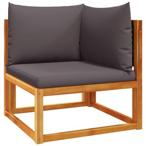 Set Divano da Giardino 6 pz con Cuscini in Massello di Acacia - Foto 2