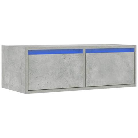 Mobile Porta TV con Luci LED Grigio Cemento 75x35,5x25 cm - Foto 2