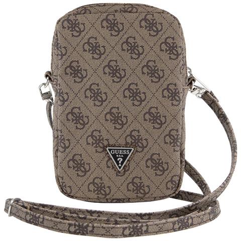Borsa A Tracolla Con Zip Per Telefono 4g Con Logo Triangolare, Marrone - Foto 1