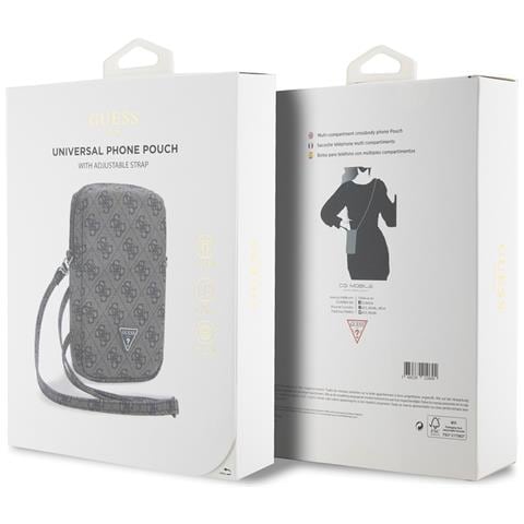 Borsa A Tracolla Con Zip Per Telefono 4g Con Logo Triangolare, Marrone - Foto 5