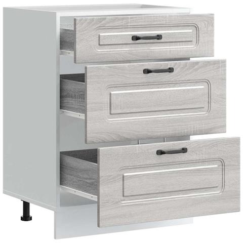 Base Da Cucina Kalmar Grigio Sonoma In Legno Multistrato - Foto 2