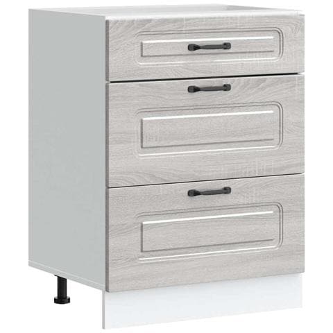 Base Da Cucina Kalmar Grigio Sonoma In Legno Multistrato - Foto 1