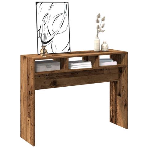 Tavolino Consolle Legno Antico 105x30x80 Cm In Truciolato - Foto 3