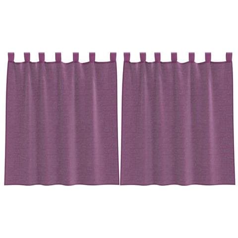 Tende In Voile Con Passanti 2 Pz Viola 140x140 Cm - Foto 1