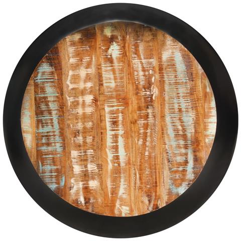 Tavolino Da Salotto Nero 68x68x30 Cm Legno Di Recupero - Foto 1