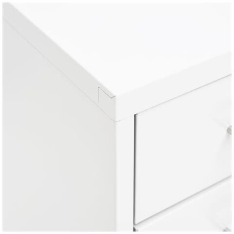Schedario Mobile Bianco 28x41x109 Cm In Metallo - Foto 8