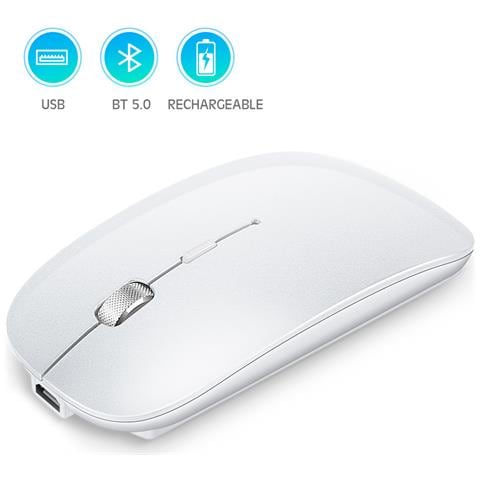 Mouse Wireless Bluetooth Dual Mode Per L'uso Multi-dispositivo White - Foto 2