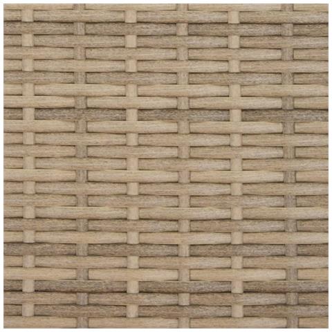 Lettino Prendisole con Cuscini Beige in Polyrattan - Foto 9