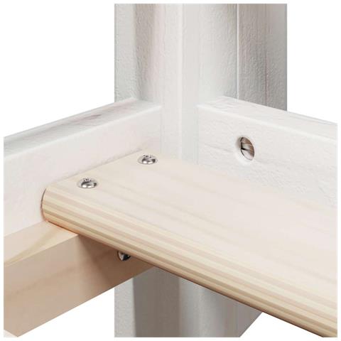 Letto a Castello con Tetto Bianco 90x200 cm in Legno di Pino - Foto 9