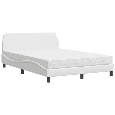 Letto con Materasso Bianco 120x200 cm in Similpelle - Foto 1