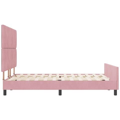 Letto Rosa 140x200 cm in Velluto - Foto 9