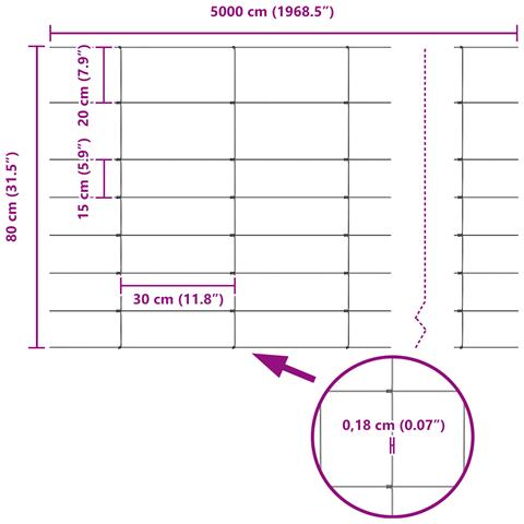 Recinzione 0.8x50 m Acciaio Galvanizzato - Foto 8