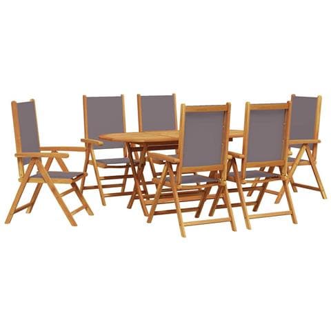 Set da Pranzo per Giardino 7 pcs Antracite - Foto 1