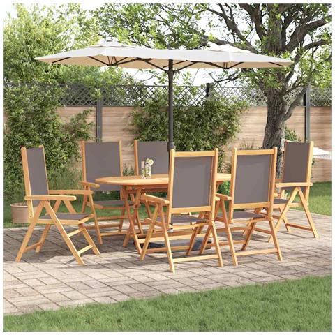 Set da Pranzo per Giardino 7 pcs Antracite - Foto 2
