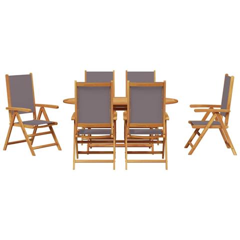 Set da Pranzo per Giardino 7 pcs Antracite - Foto 9