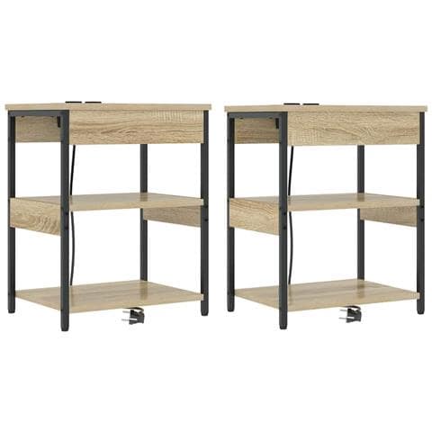 Mobiletti da Notte 2 pcs rovere sonoma 41 x 31 x 51 cm - Foto 1