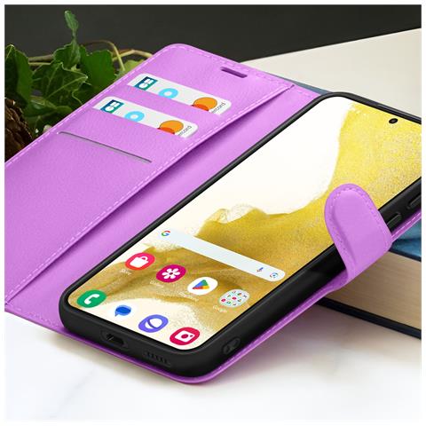 Custodia A Portafoglio Per Samsung Galaxy S22 Plus Con Supporto E Linguetta, Viola - Foto 2