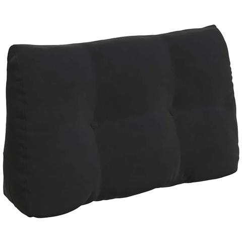 Cuscino per Schiena Nero 80 x 24 x 50 cm Velluto - Foto 1