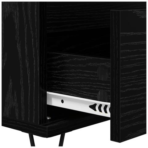 Credenza con cassetto Rovere Nero 40 x 35 x 70 cm - Foto 9