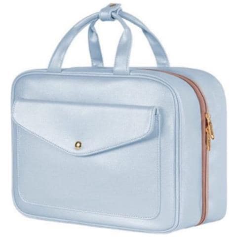 Trousse Da Toilette Da Viaggio Pieghevole Da Appendere - Organizer Cosmetici Piccolo, Impermeabile E Di Grande Capacità Blue - Foto 3