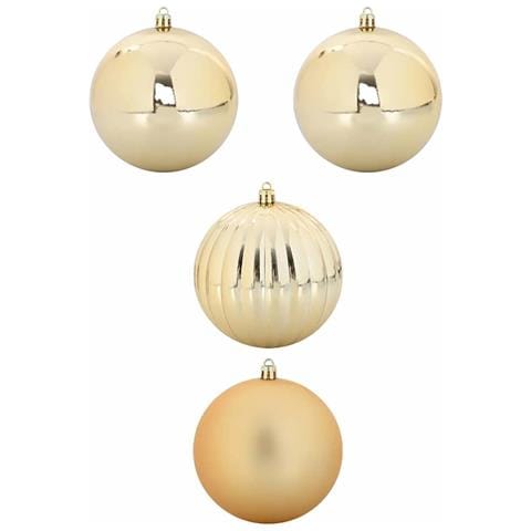 Set di Palle di Natale 4 pcs Oro Plastica - Foto 1