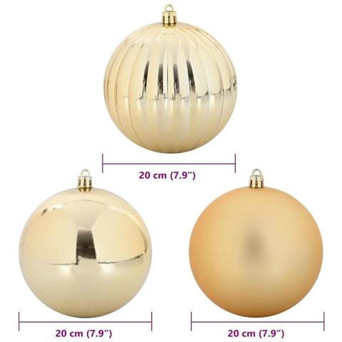 Set di Palle di Natale 4 pcs Oro Plastica - Foto 5