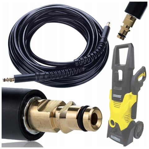 Tubo Alta Pressione 10m Click-click + Filtro Acqua Universale Compatibile Con Idropulitrice Kärcher K2-k7 - Qualità E Durata - Foto 2