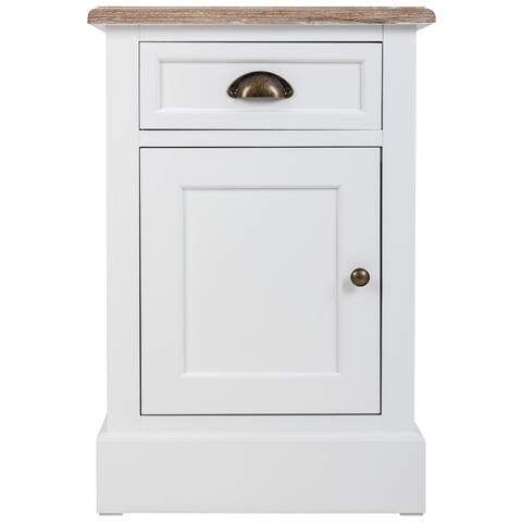 Comodino In Legno Bianco 41,5x35x63 - Foto 2