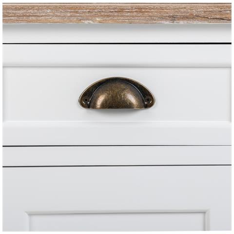 Comodino In Legno Bianco 41,5x35x63 - Foto 8