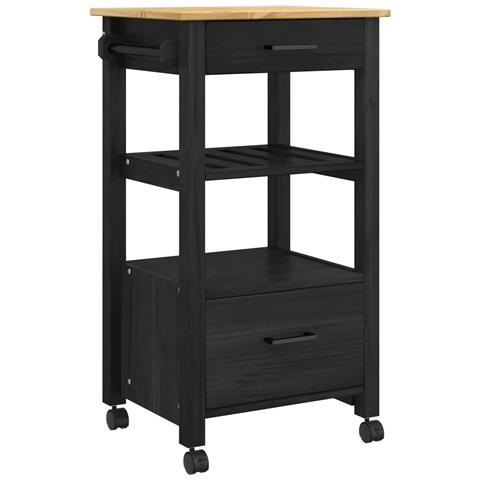 Carrello da Cucina MONZA Nero 48 x 40 x 88,5 cm - Foto 1