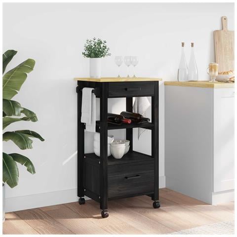 Carrello da Cucina MONZA Nero 48 x 40 x 88,5 cm - Foto 2